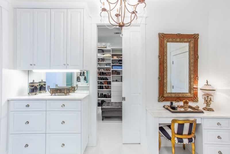 White on white closet