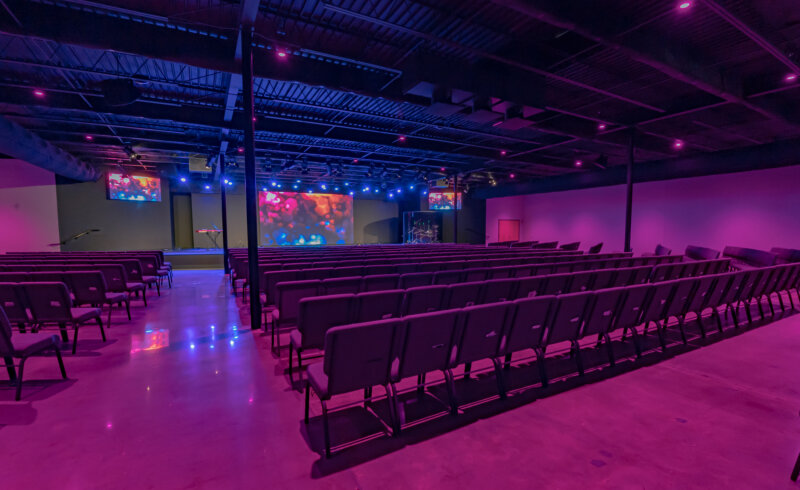 contemporary worship space